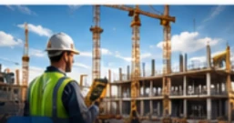 Illustrative construction scene